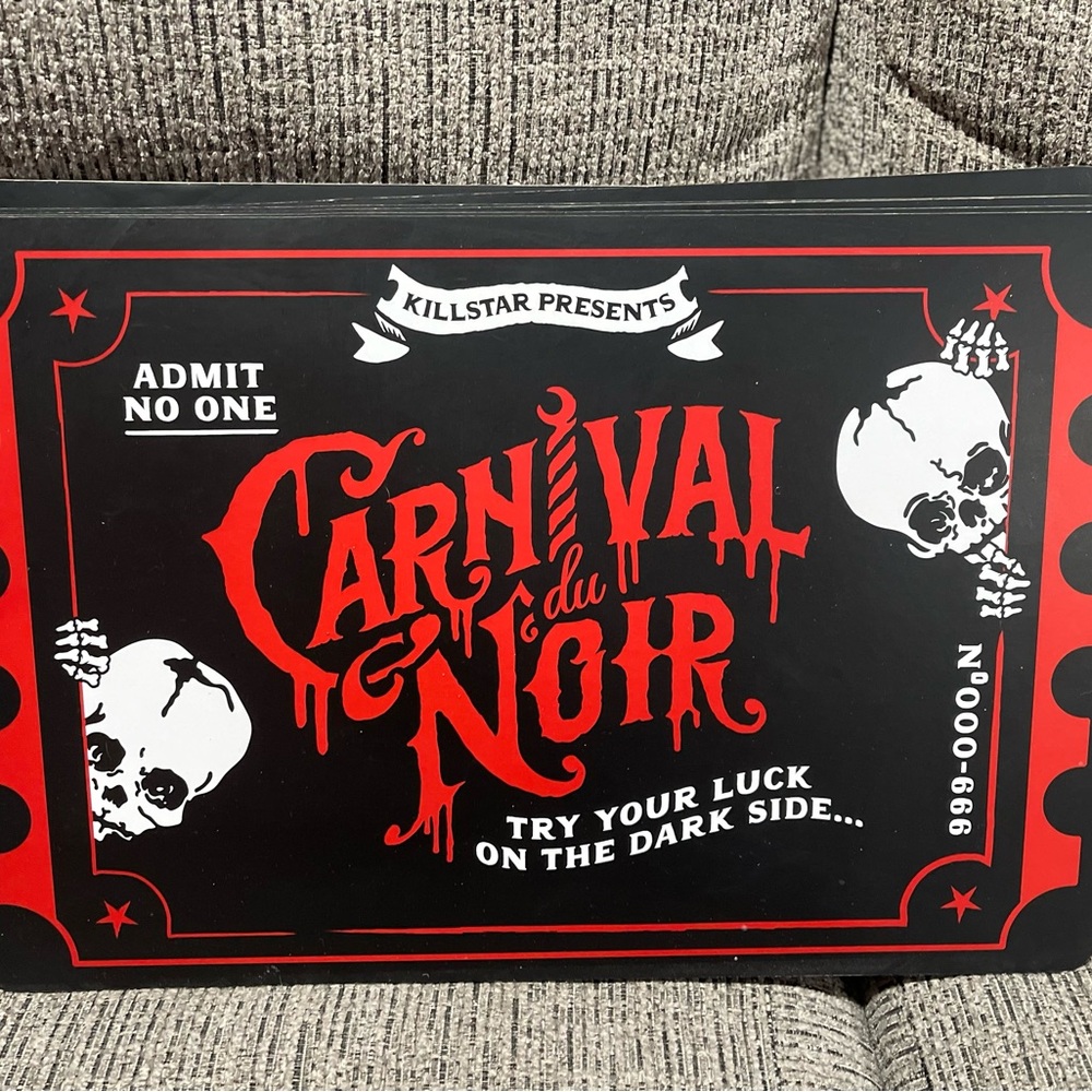 Killstar Carnival du Noir Red and Black placemats